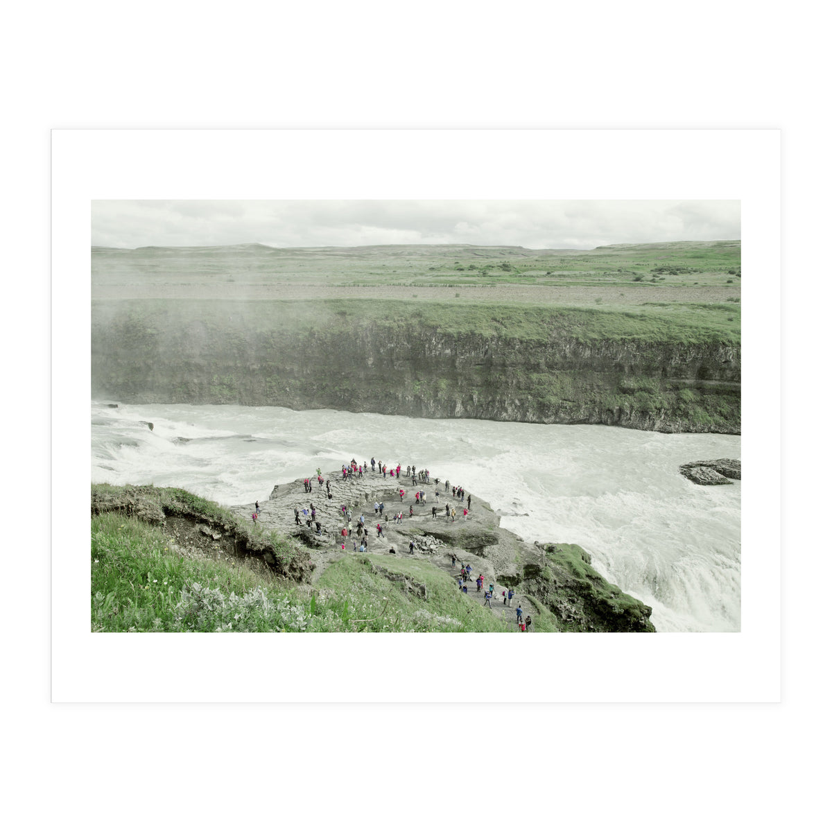 Tourists at the edge of the big river - Iceland  (Print Only)