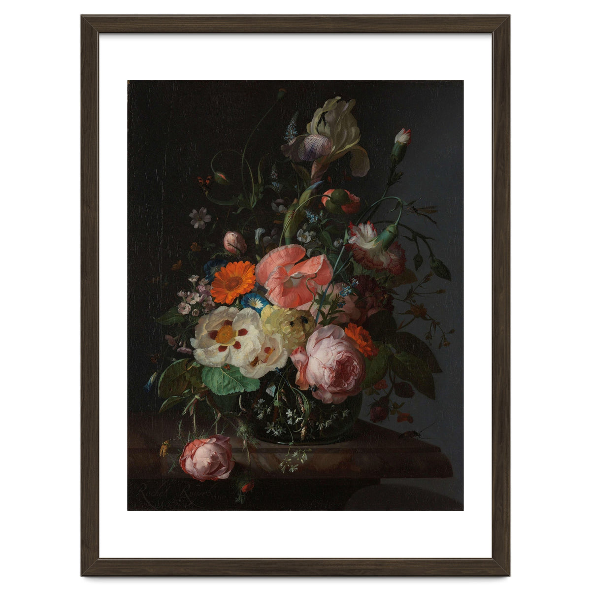 Still Life with Flowers on a Marble Tabletop. Dating: 1716. Measurements: h 48.5 cm × w 39.5 cm.