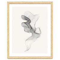 Abstract Black And White Swirling Lines Flowing Form