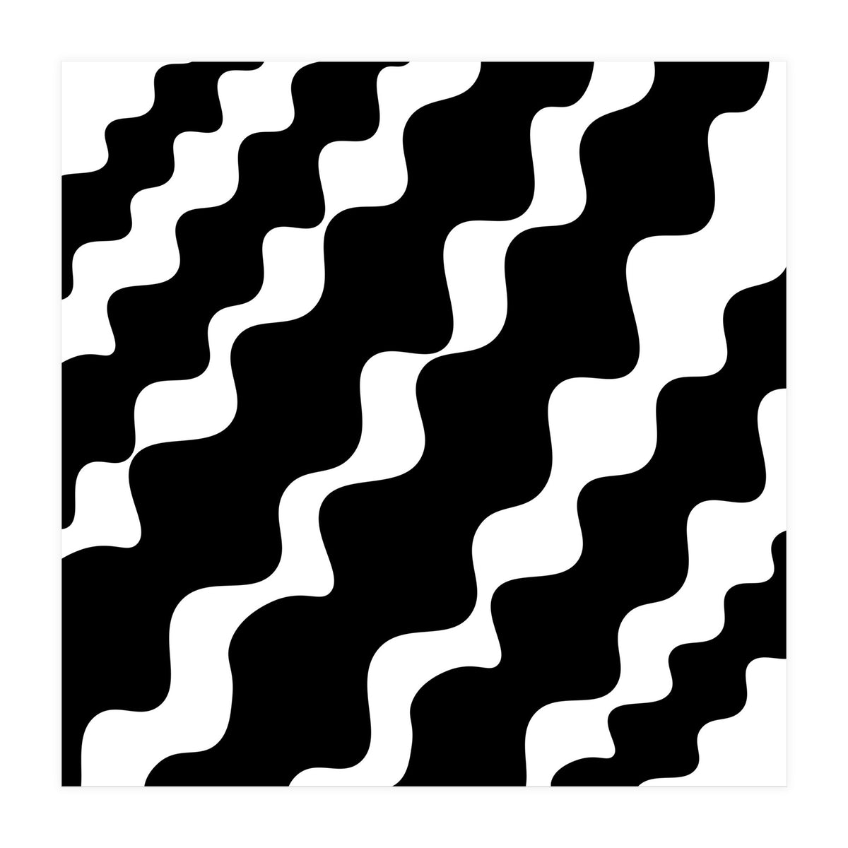 Black Wavy Pattern (Print Only)