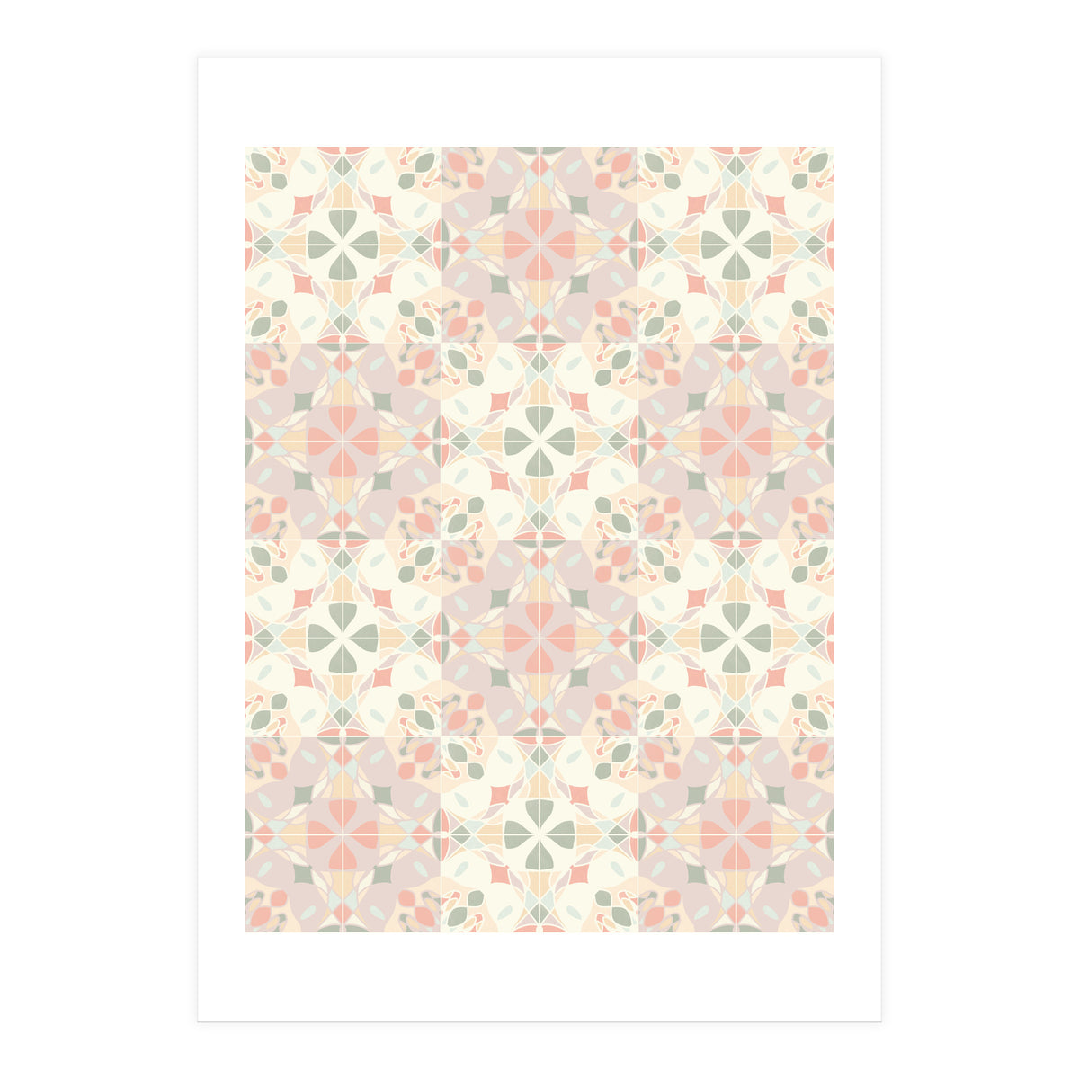 Stained Glass Pastels Tiles (Print Only)