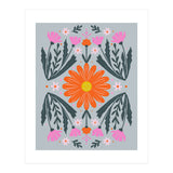 Orange Flower with pink buds (Print Only) thumbnail