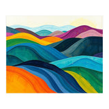 Abstract Vibrant Rolling Hills Landscape Art (Print Only) thumbnail