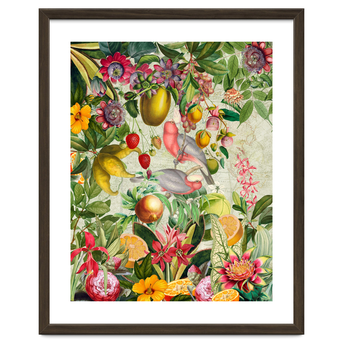 Pink Cockatoo vintage jungle