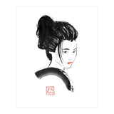 Geisha Face Red Lips (Print Only) thumbnail