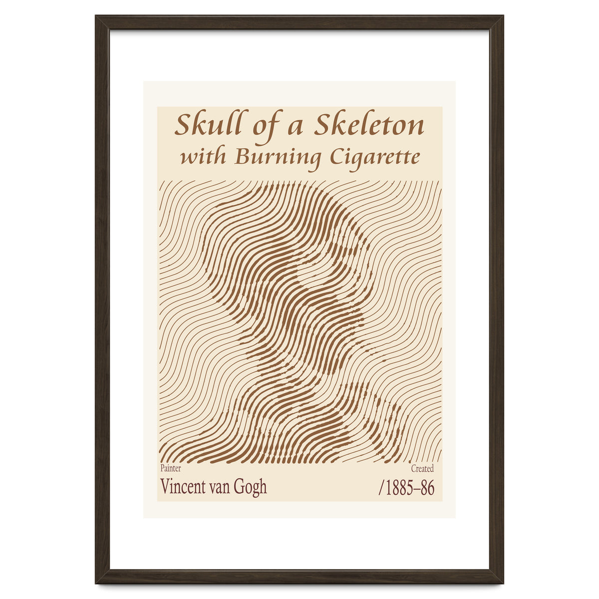 Skull of a Skeleton with Burning Cigarette - Vincent van Gogh (1885–86)