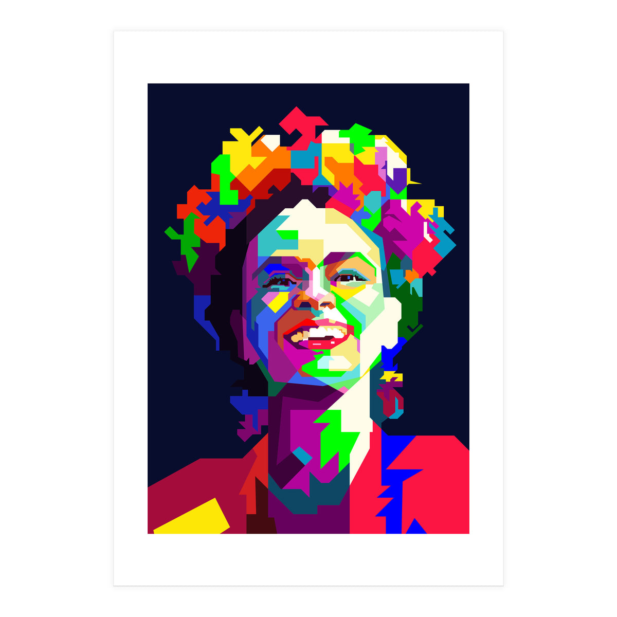 Frida Kahlo Mexican Artist Painting Pop Art WPAP (Print Only)