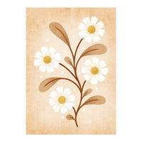 Vintage Beige Daisies (Print Only)