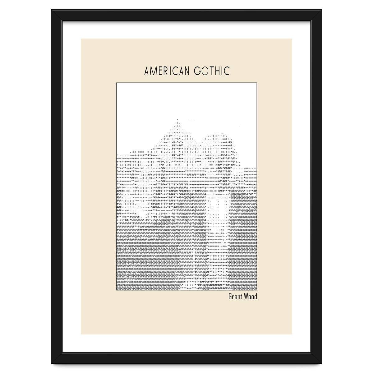 American Gothic – Grant Wood (ascii Art)