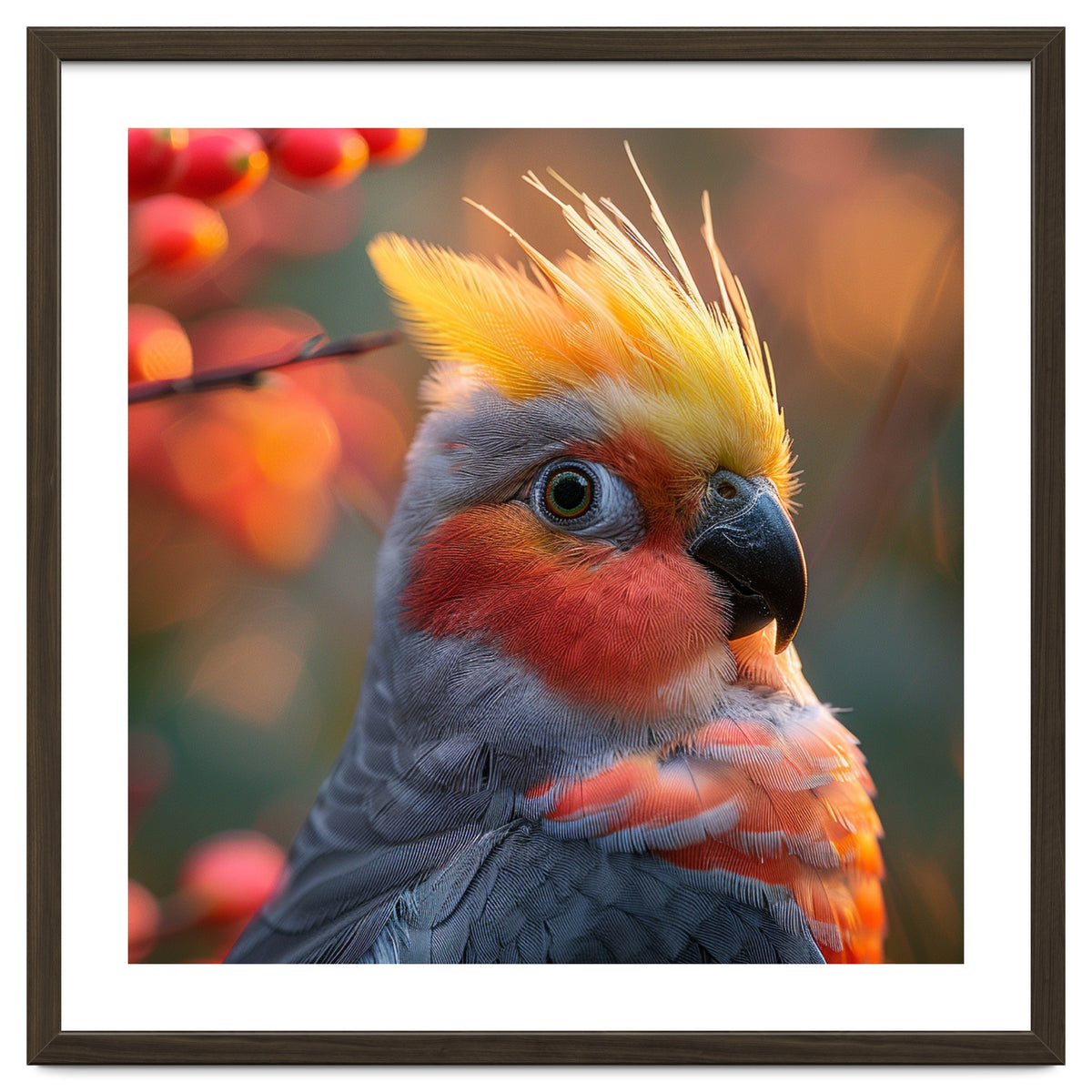 Close Up Portrait Of A Cockatiel Bird