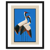 Stillness In Motion Abstract Cranes In Blue thumbnail