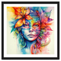 Watercolor Tropical Woman #1
