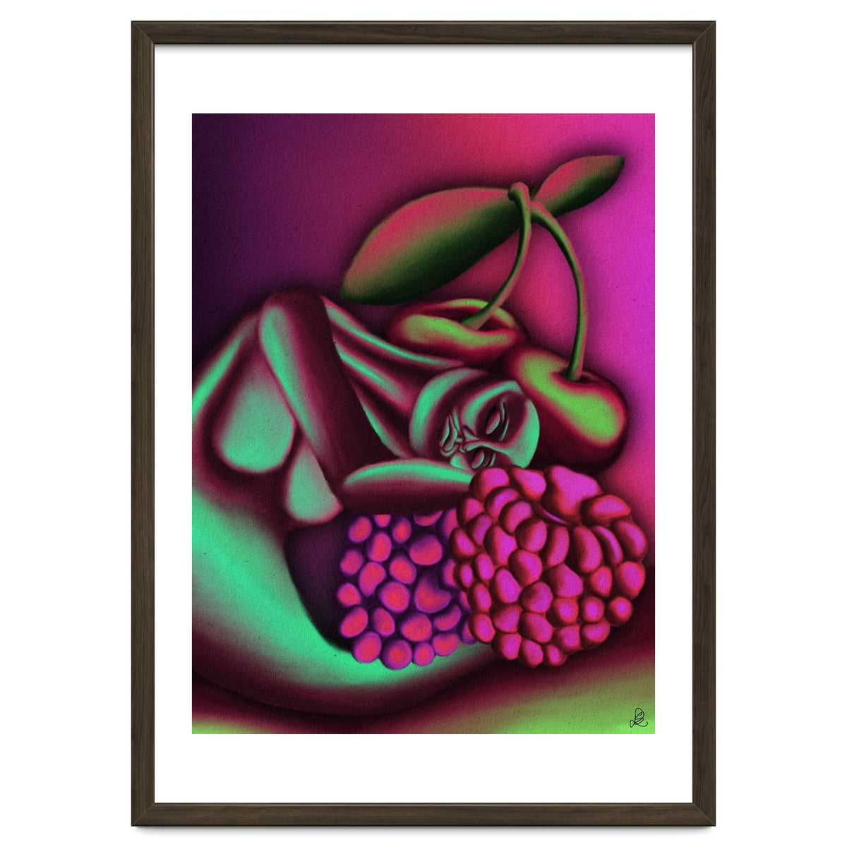 Sleepy Among The Berries And Cherries