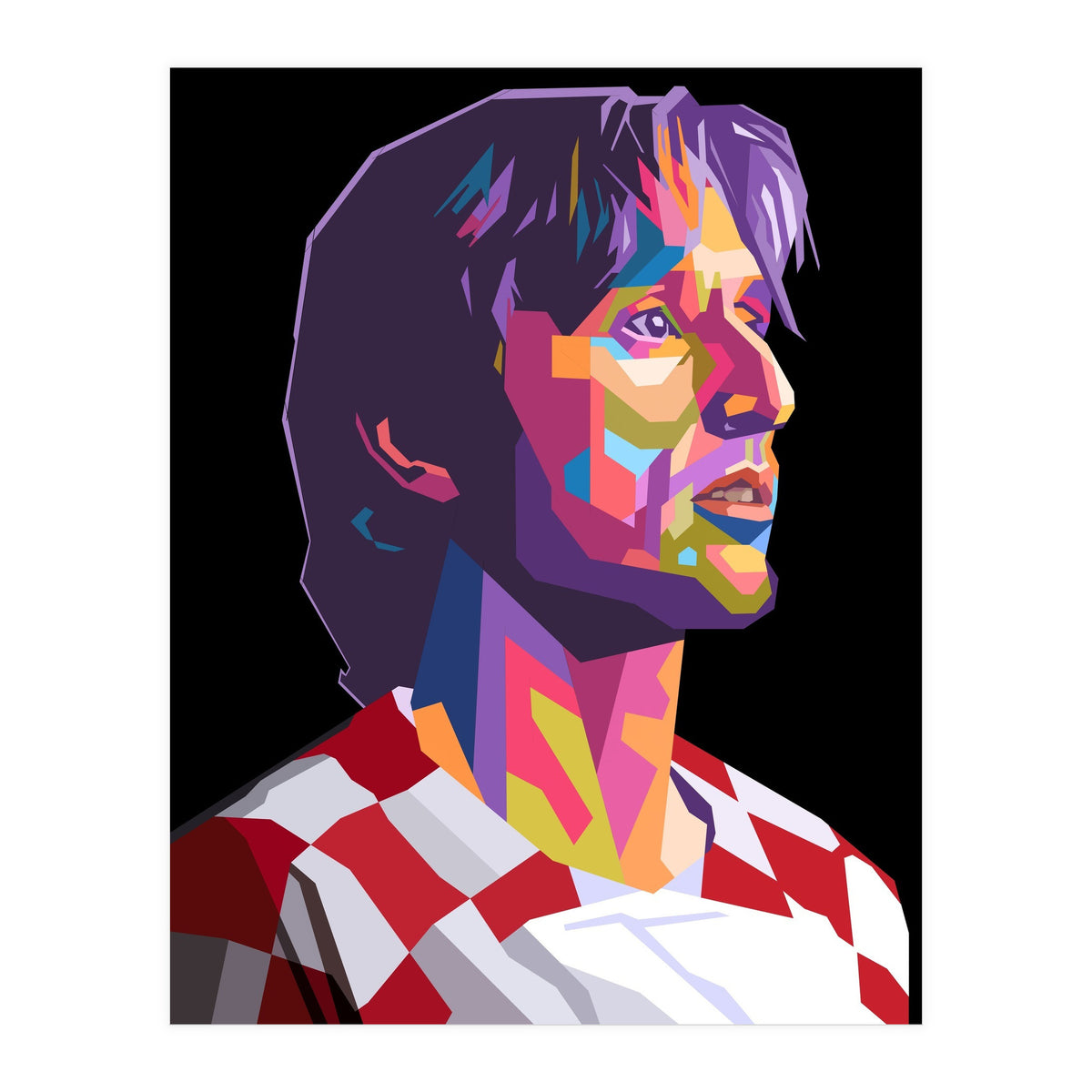Luka Modric pop art portrait (Print Only)