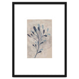 Leaf Beige and Blue Art Print thumbnail