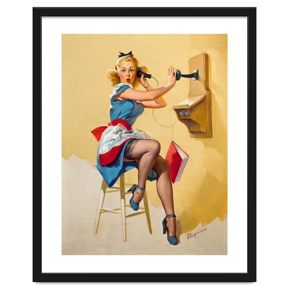 Pinup Gossip Girl On The Phone