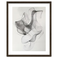 Abstract Black And White Swirling Lines Art