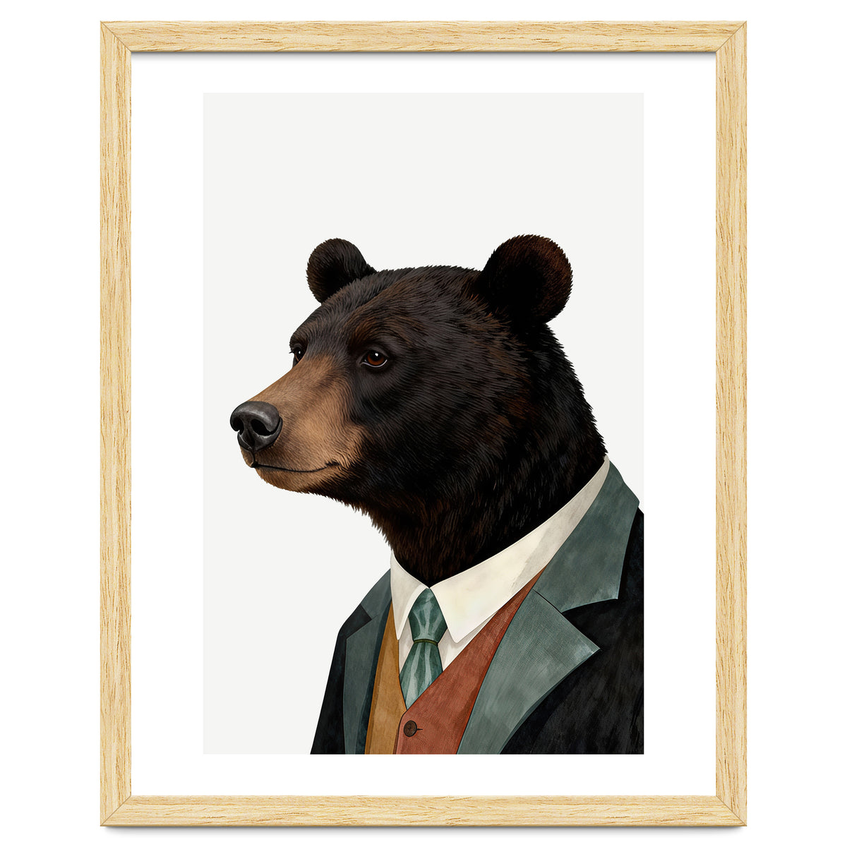 Black Bear In Suit