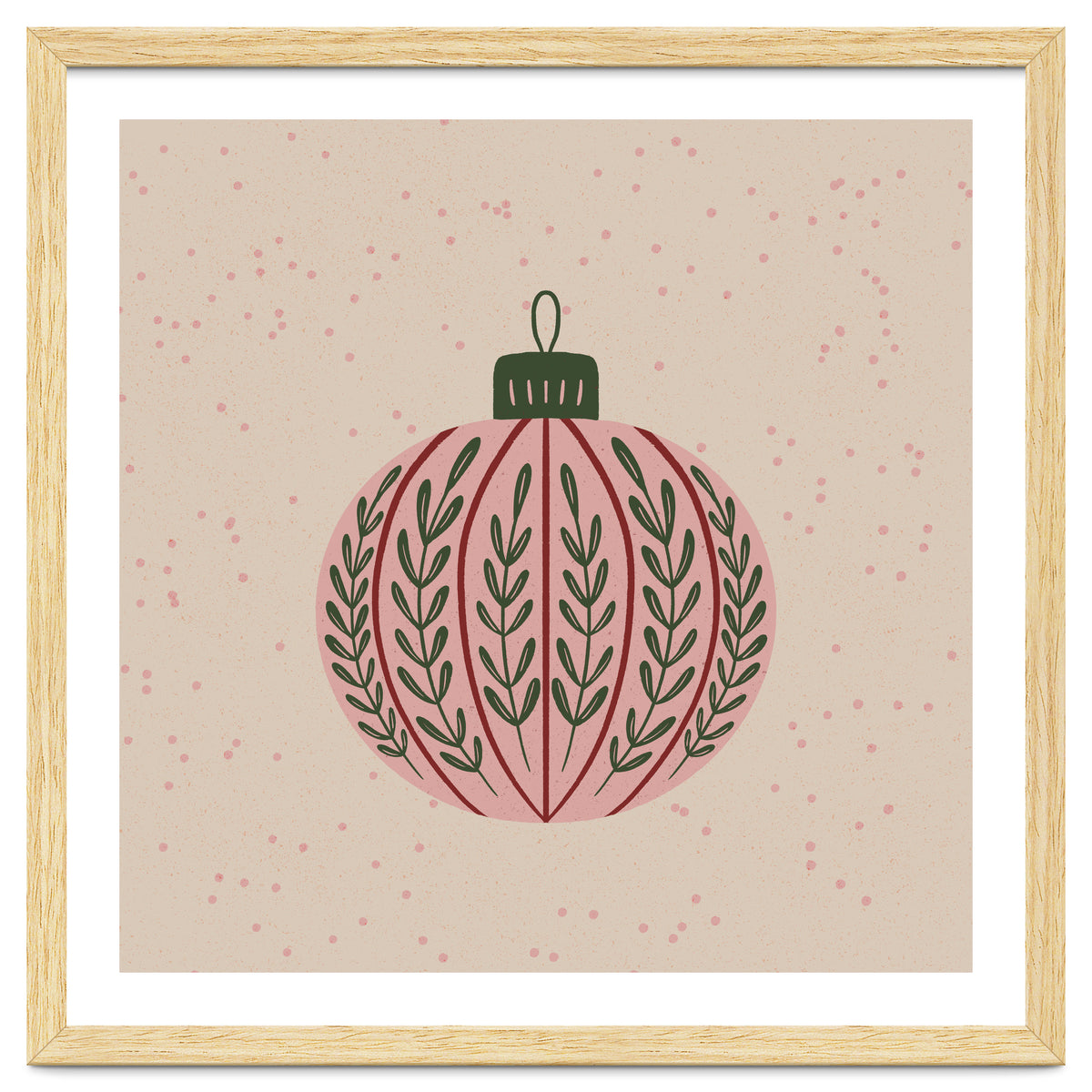 Christmas globe with branches