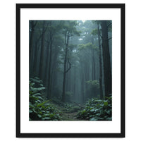 Ethereal Misty Forest in the Rain