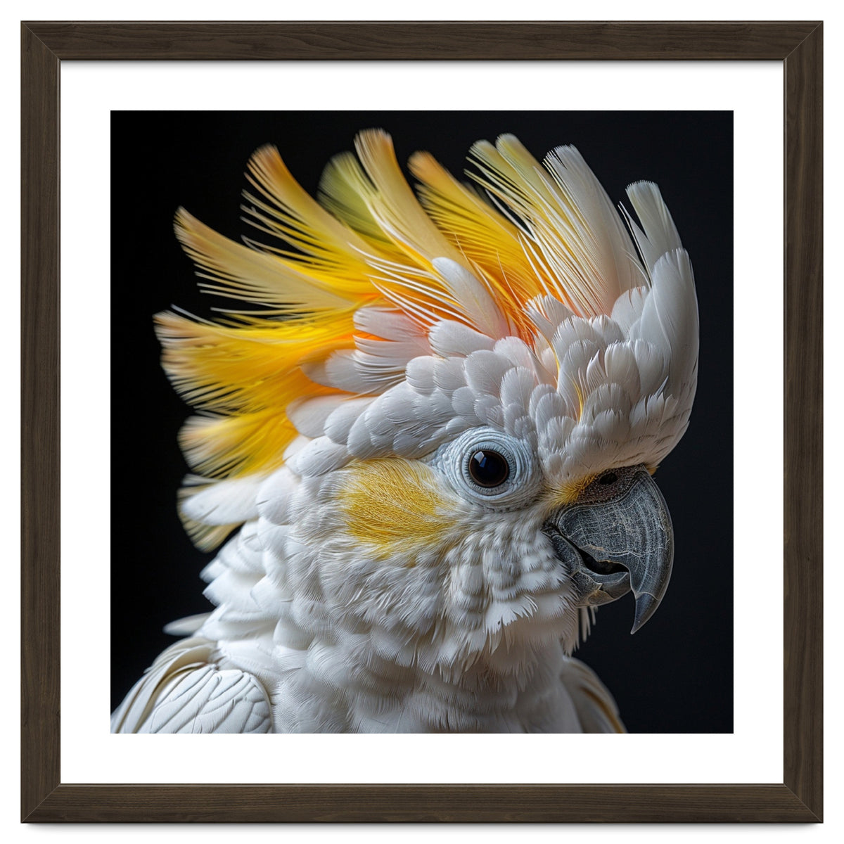 Close Up Of A Cockatoo With Yellow Crest