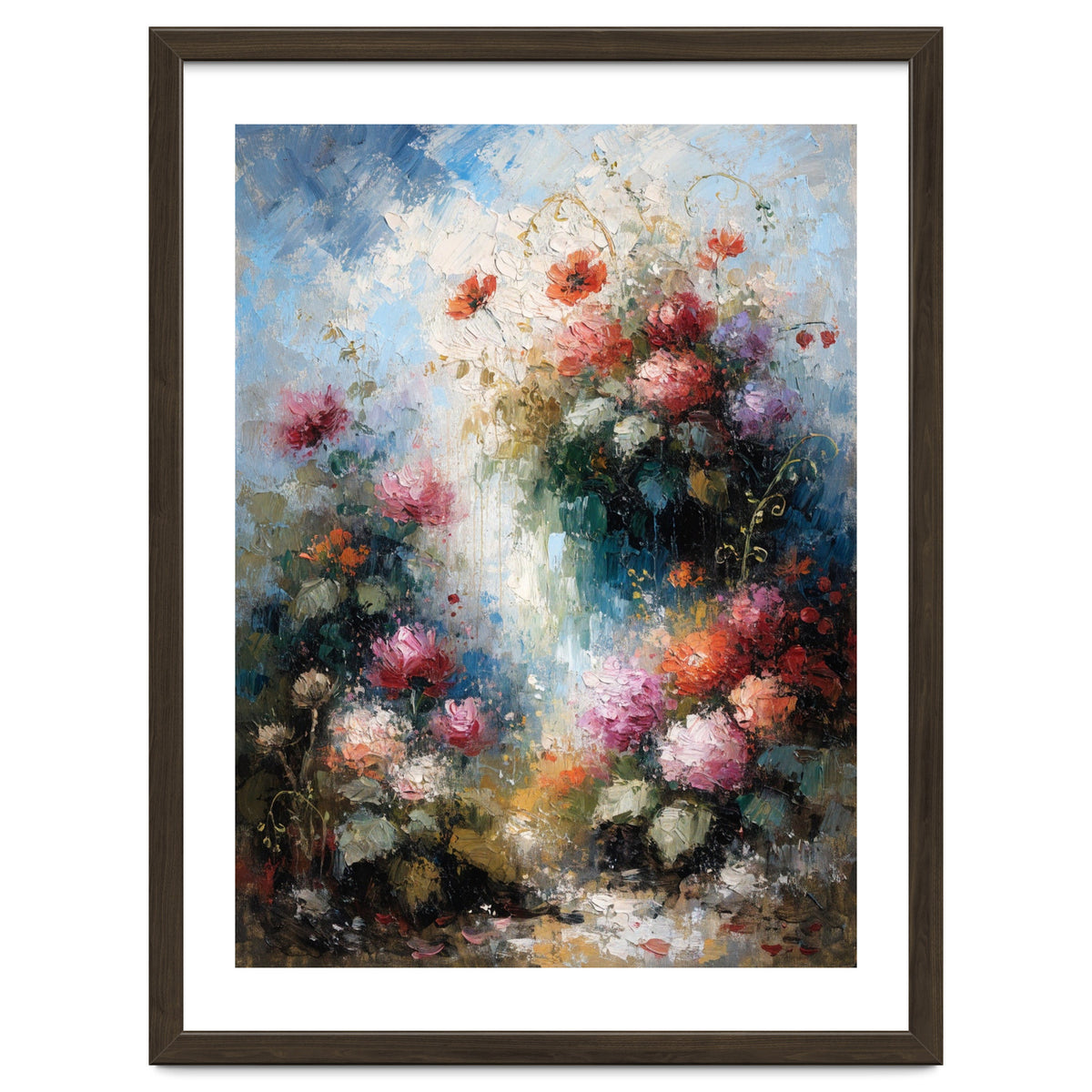 Ethereal Summer Garden Oil Painting