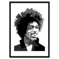 Jimi Hendrix Rock And Blues Music Black White