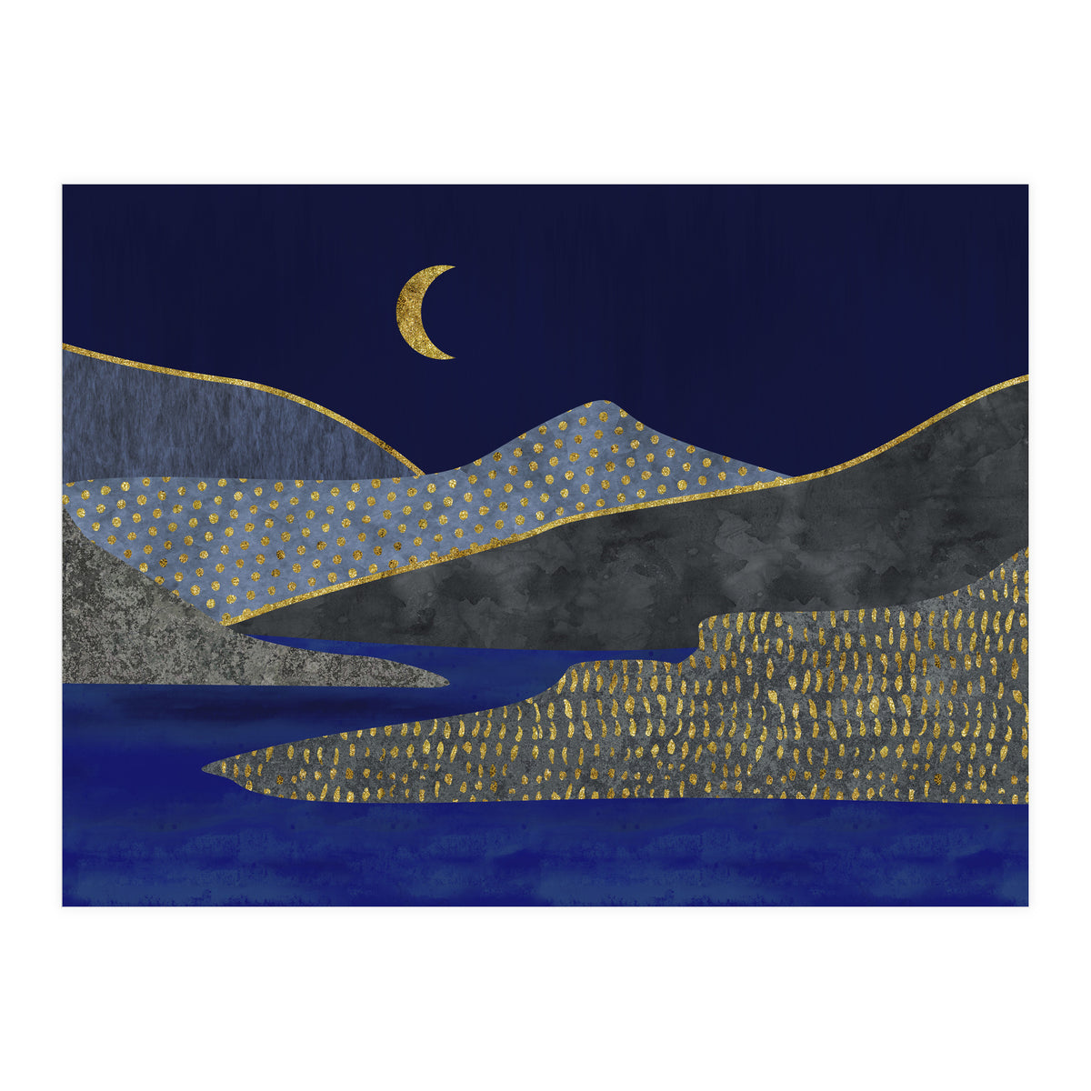 Abstract Landscape Moonlight Mood (Print Only)