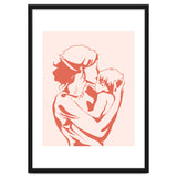 Motherhood, Human Emotion Line Art, Mother Parents Child Baby, Love Care Expression Bohemian Concept thumbnail