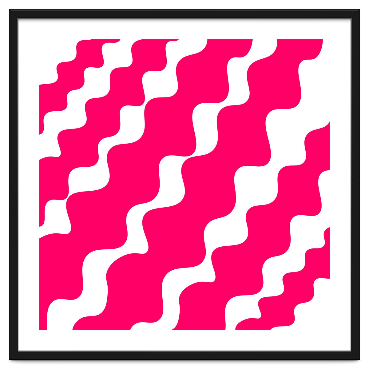 Slanting Pink Wavy Pattern