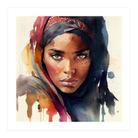 Watercolor Tuareg Woman #7 (Print Only)