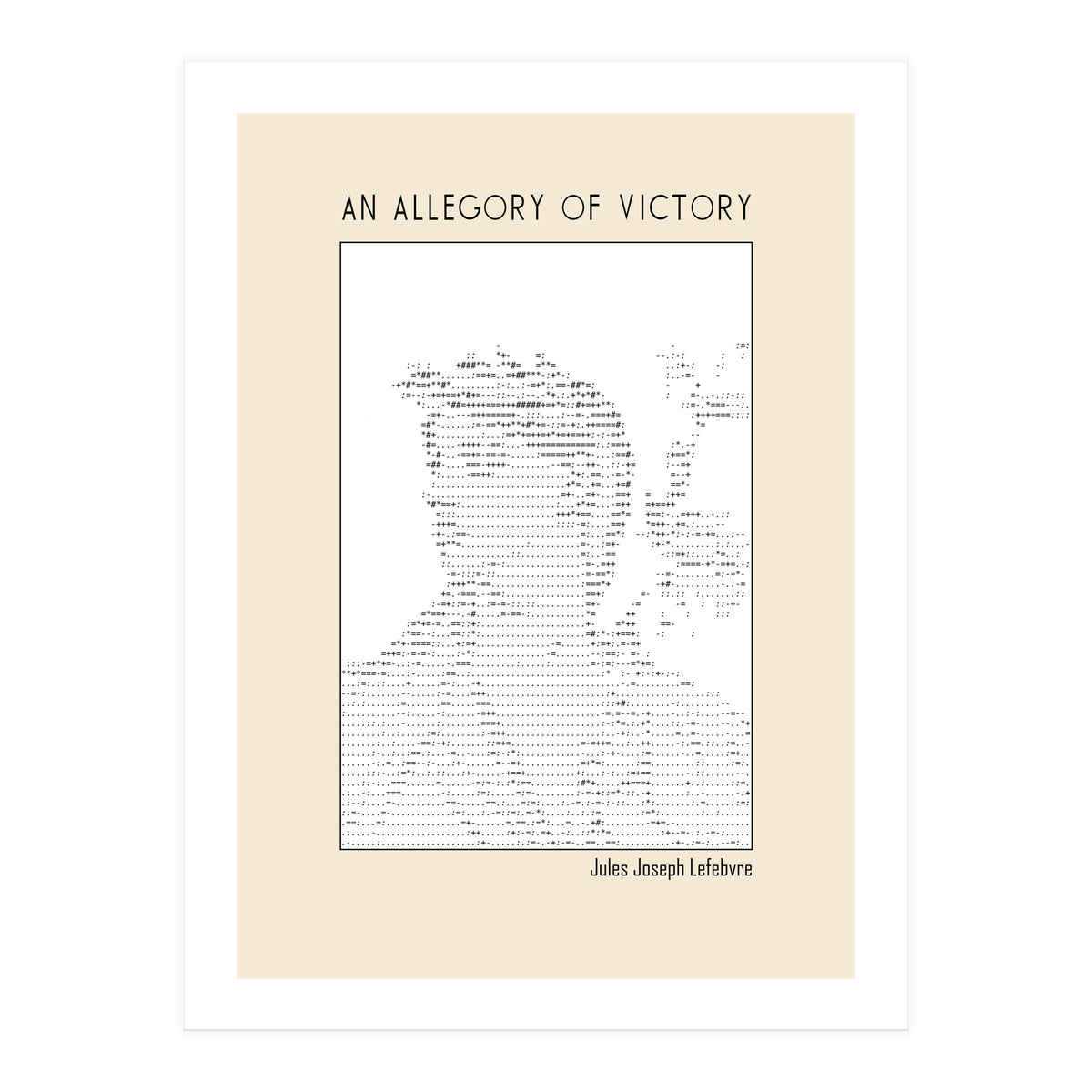 An Allegory Of Victory – Jules Joseph Lefebvre Ascii Art (Print Only)