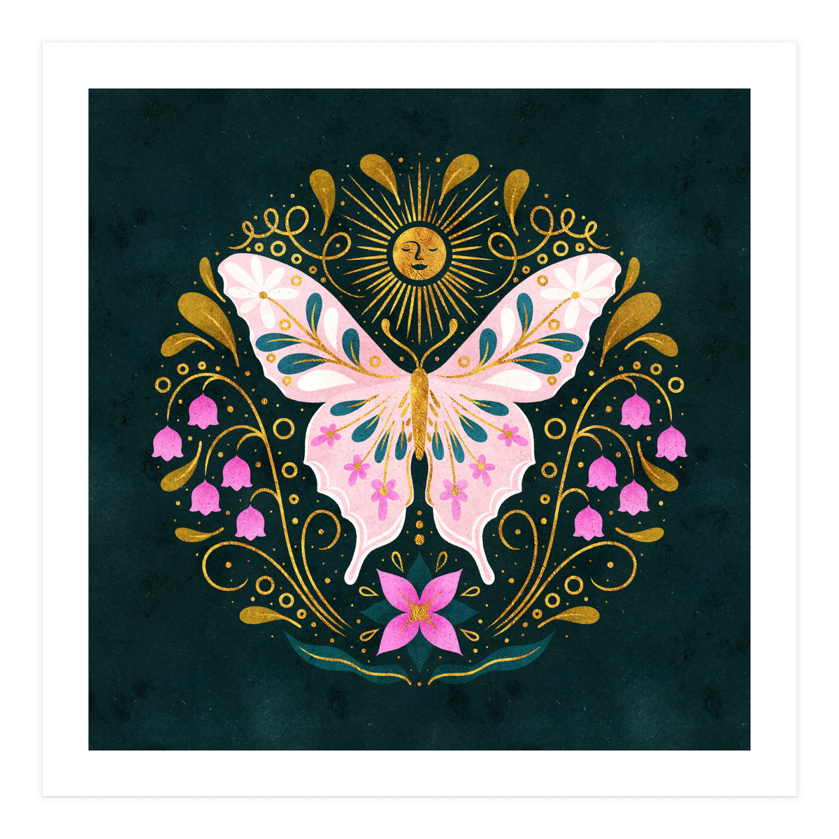 Butterfly And Sun (Print Only)