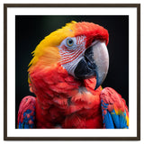 Scarlet Macaw Parrot Headshot Vibrant Colors thumbnail