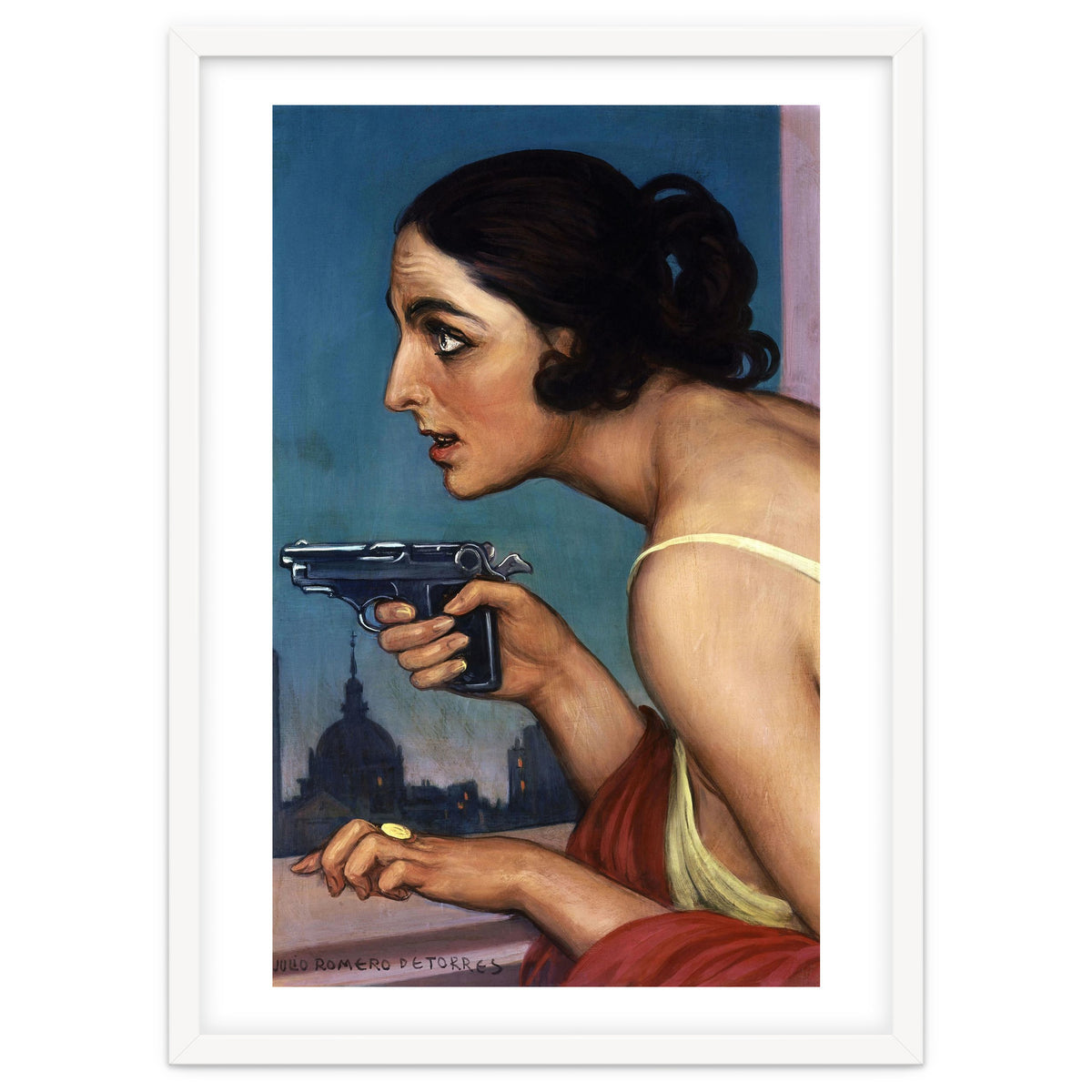 THE WOMAN OF THE GUN 1925-POSTER FOR THE SPANISH UNION OF EXPLOSIVES.