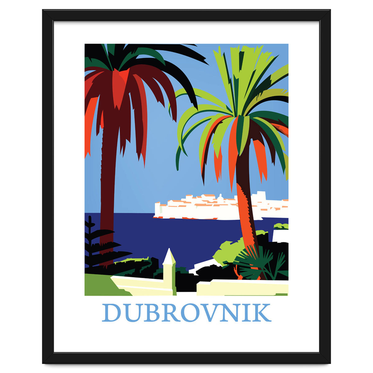 Dubrovnik, The Fortress and Palm Trees