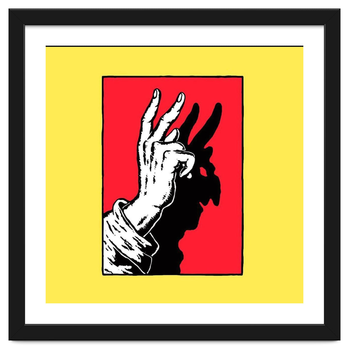 Hand Shadow Art – Peace & Freedom Illustration