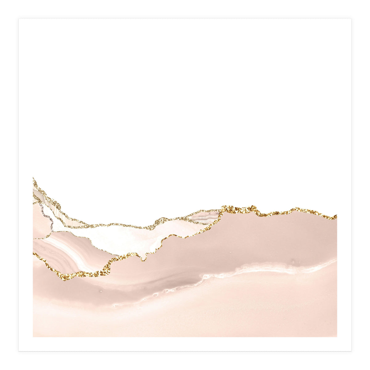 Ivory & Gold Agate Texture 07 (Print Only)