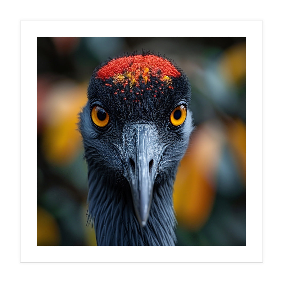 Close Up Of A Strikingly Beautiful Bird Face (Print Only)
