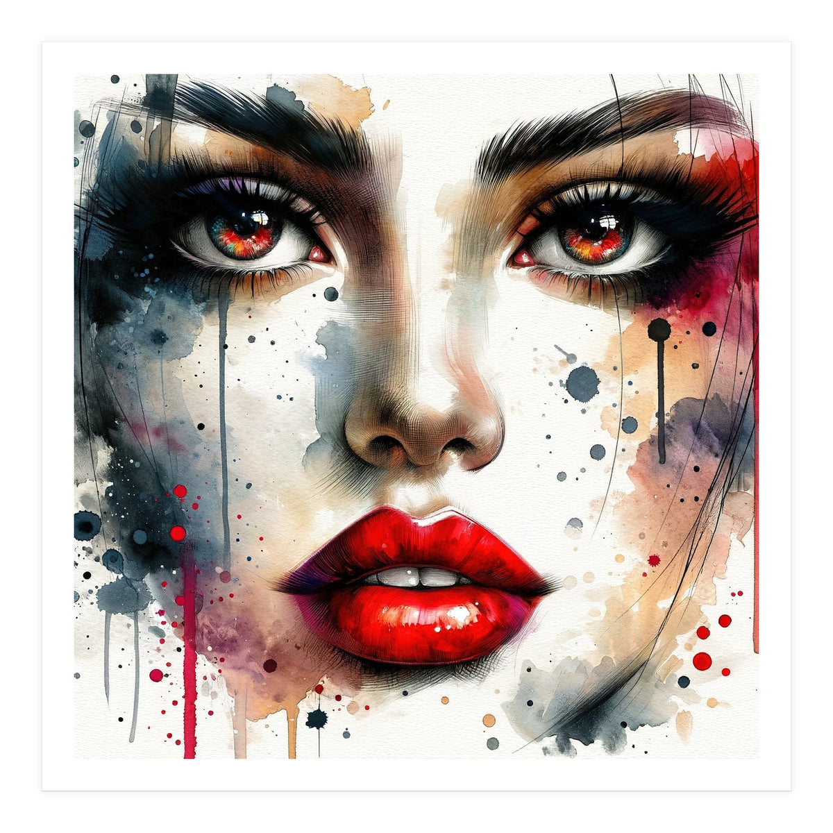 Close Up Woman Face (Print Only)