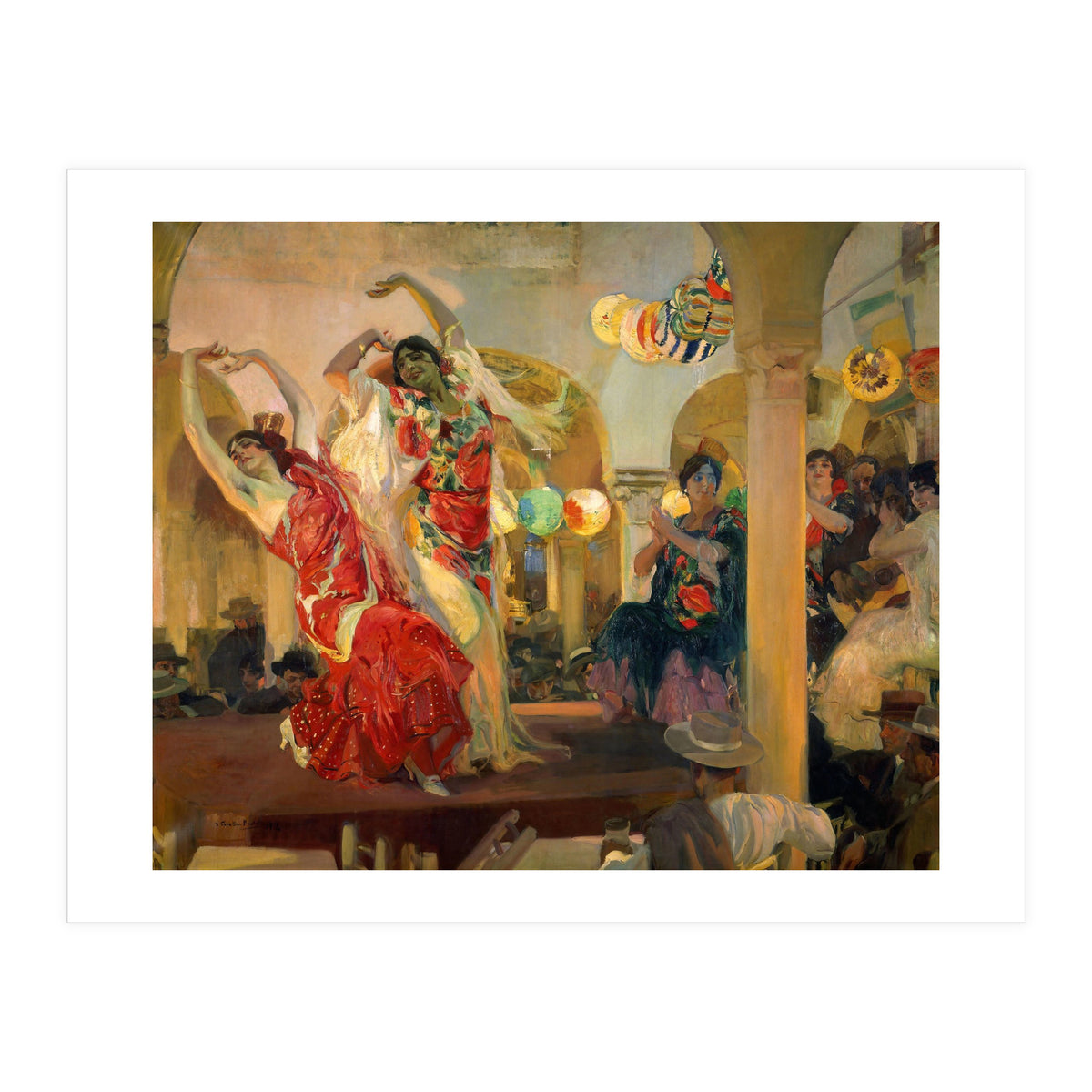 Spanish school. Joaquin Sorolla (1863-1923). Spanish school. Women dancing flamenco at the café N... (Print Only)
