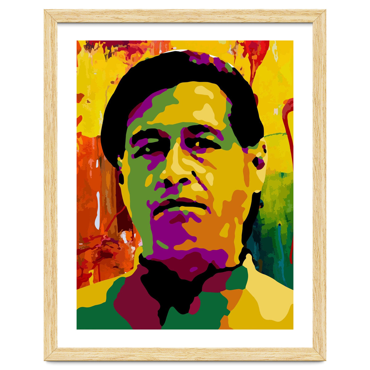 Cesar Chavez Colorful Abstract Art