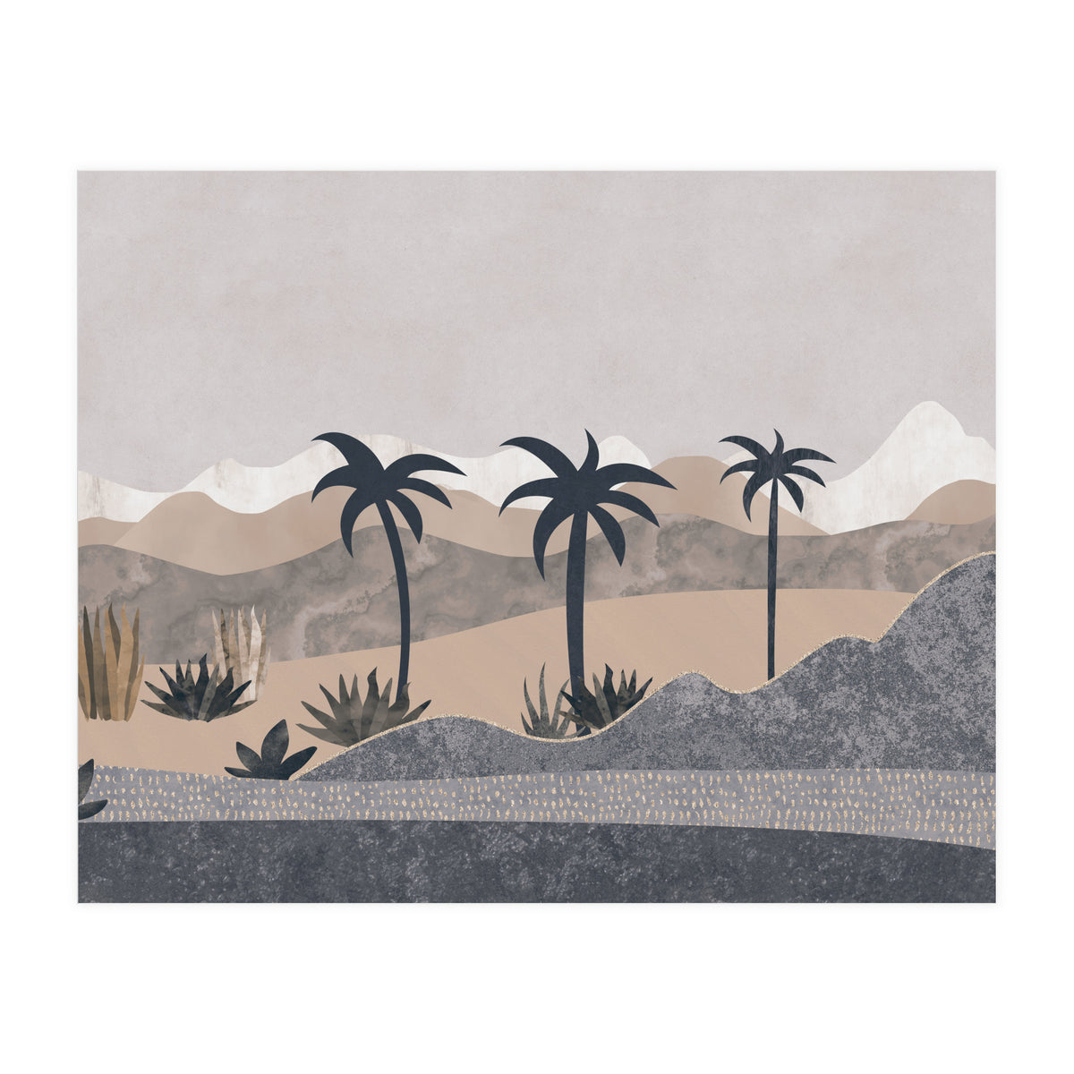 Abstract Landscape Palm Oasis (Print Only)