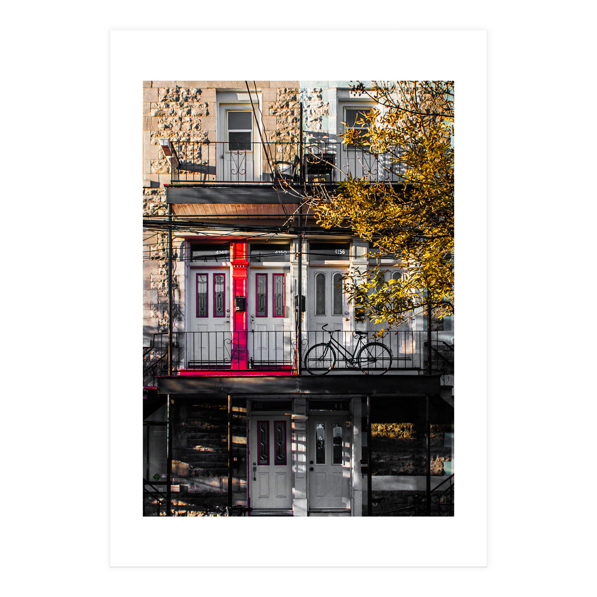 Montreal Bicycle Balcony No 1 Color Version (Print Only)