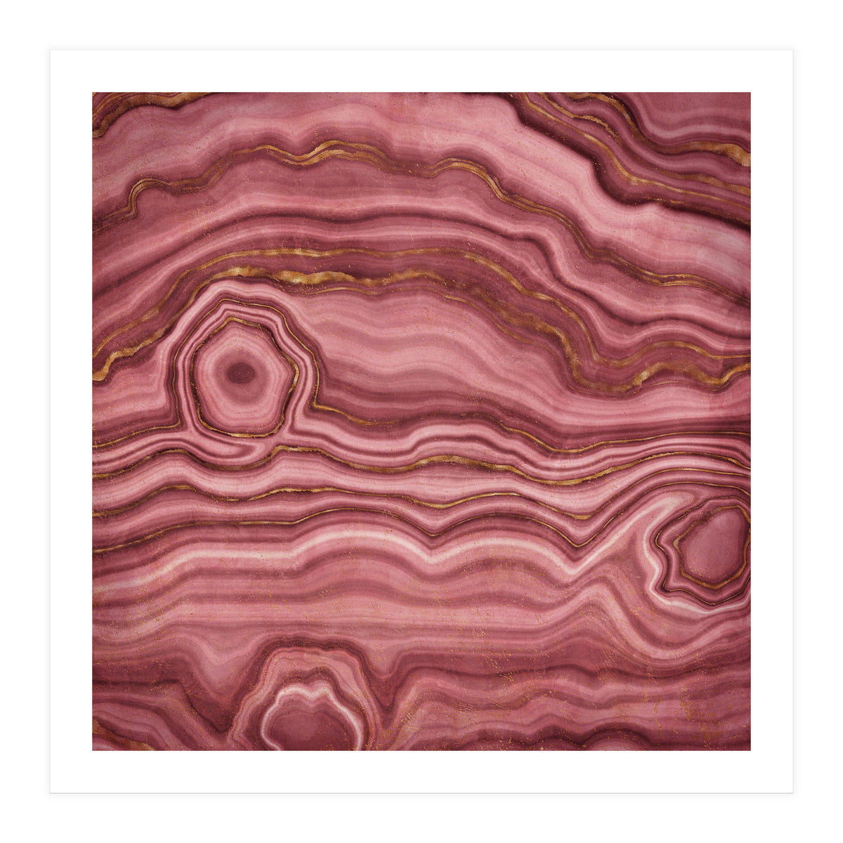 Pink Agate Texture 01  (Print Only)