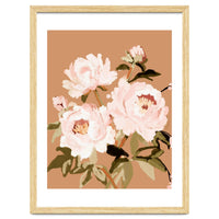 Blush Peony Painting, Floral Wall Art, Neutral Flower Print, Peony Art
