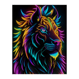 Lion Colored Neon Art (Print Only) thumbnail