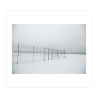 Fence in the Winter seascape (Print Only)