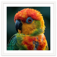 Sun Conure Parrot Close Up Eye