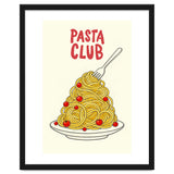 Pasta Club Illustration, Spaghetti and Tomatoes Art Print for Kitchen Wall Decor thumbnail